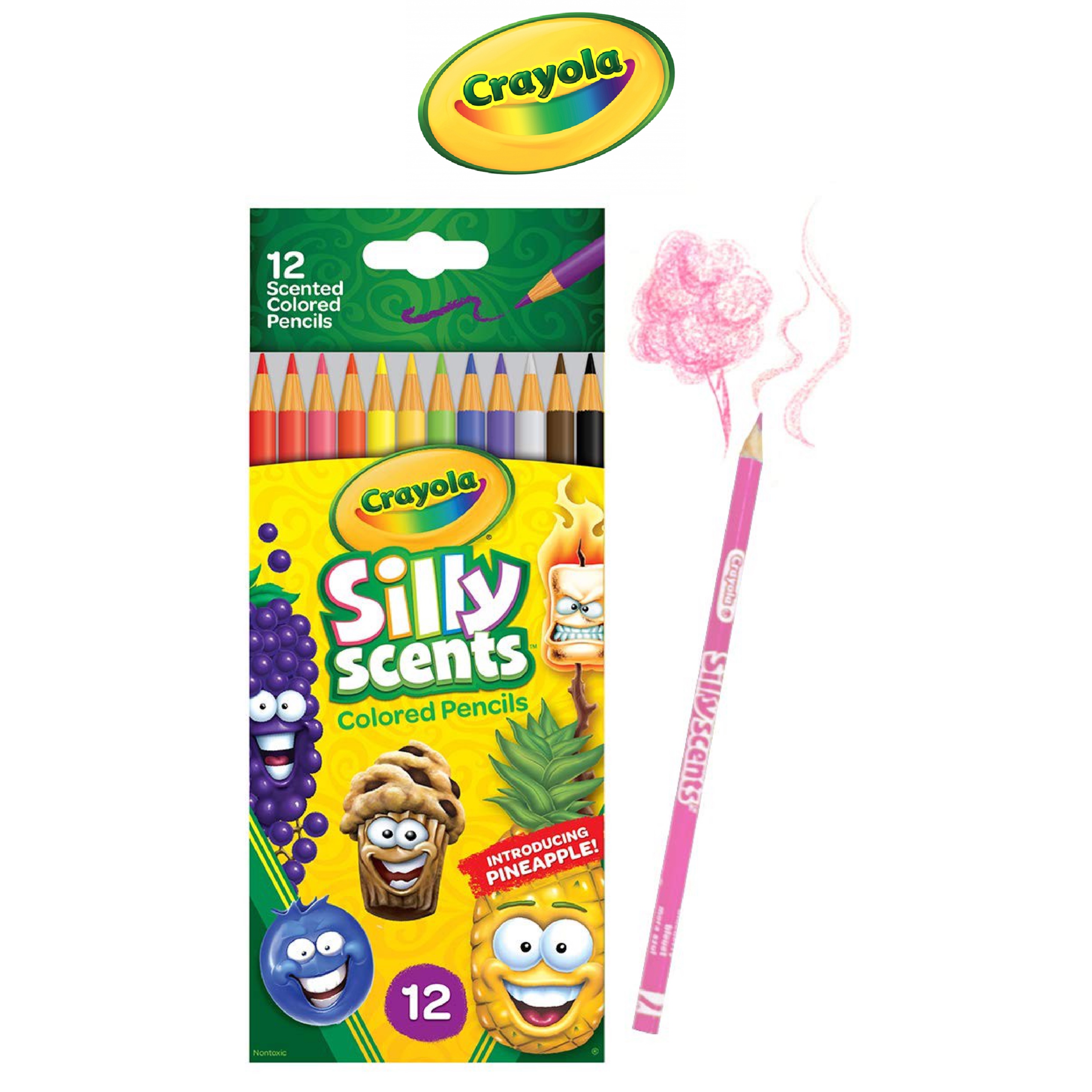 สีไม้พร้อมกลิ่นหอม Crayola Silly Scents Colored Pencils (12-Pack)
