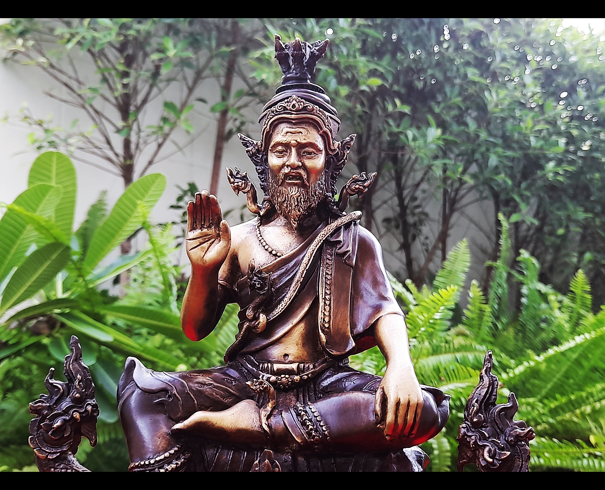 รูปหล่อ พ่อปู่ฤาษี พญานาค(ปู่ฤาษีภุชงค์ บรมครูแห่งสายพญานาคราช) (องค์ขนาดกลาง ตั้งบูชา หน้าตัก5นิ้ว ฐาน8นิ้ว สูง10นิ้ว ครึ่ง) เนื้อทองเหลือง #รับประกันแท้ #เข้าพิธีบวงสรวงแล้ว