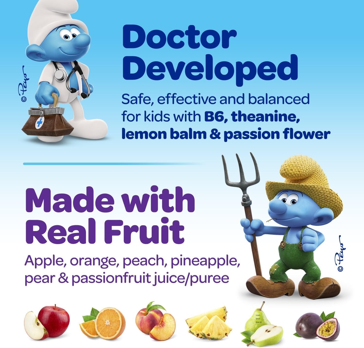 วิตามินชนิดกัมมี่สำหรับเด็ก The SMURFS Kids Gummy - Calm & Relaxed