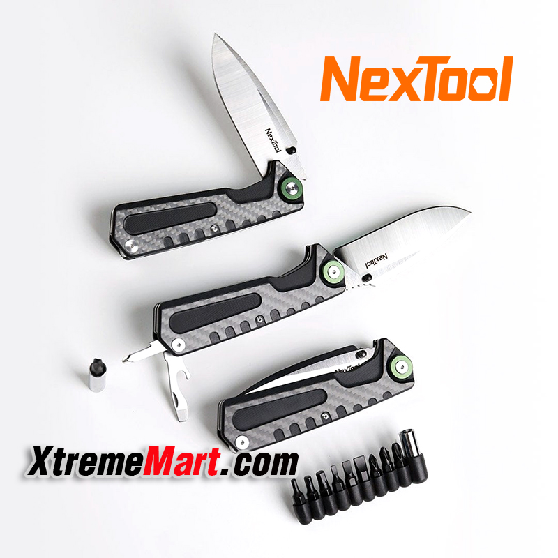 มีดพับ NEXTOOL NE20021 4-IN-1 EDC MULTI-FUNCTIONAL FOLDING KNIFE มีดพับอเนกประสงค์ พร้อมกับชุดไขควง
