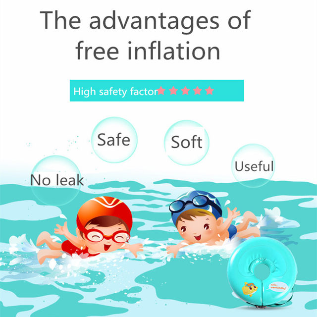 ห่วงยางสวมคอสำหรับทารกและเด็กเล็ก Mambo Baby Safety Swimming Neck Ring (Blue)