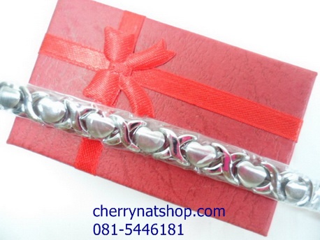 พร้อมส่งสร้อยข้อมือแม่เหล็กเพื่อสุขภา,พ สร้อยไทเทเนียมเจอรเมเนียม ,สร้อยประจุลบ รุ่นD