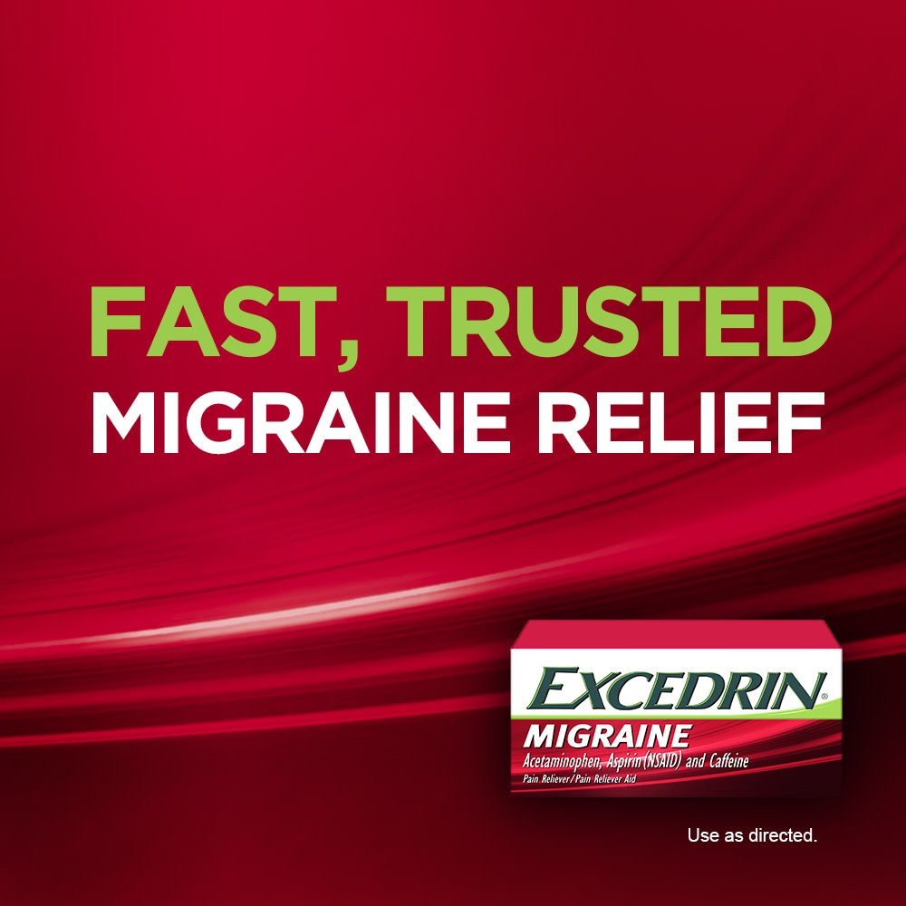 ยาบรรเทาอาการปวดไมเกรน gsk Excedrin Migraine (200 Caplets)