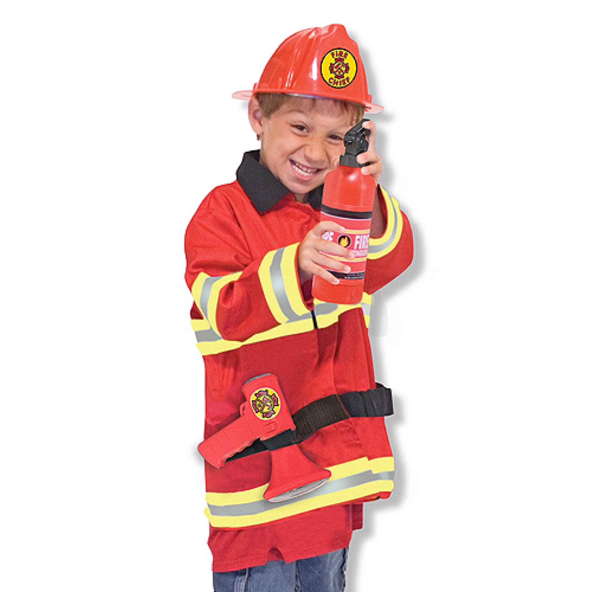 ชุดแฟนซีคอสตูมพร้อมอุปกรณ์สุดน่ารัก Melissa & Doug Fire Chief Role Play Costume Set