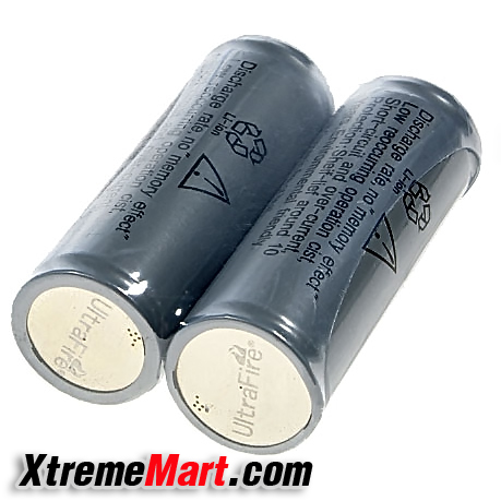 แบตเตอรี่ Ultrafire 17500 3.6V 1300mAh Protected Li-ion Rechargeable Batteries มีวงจรป้องกัน (ก้อนละ)