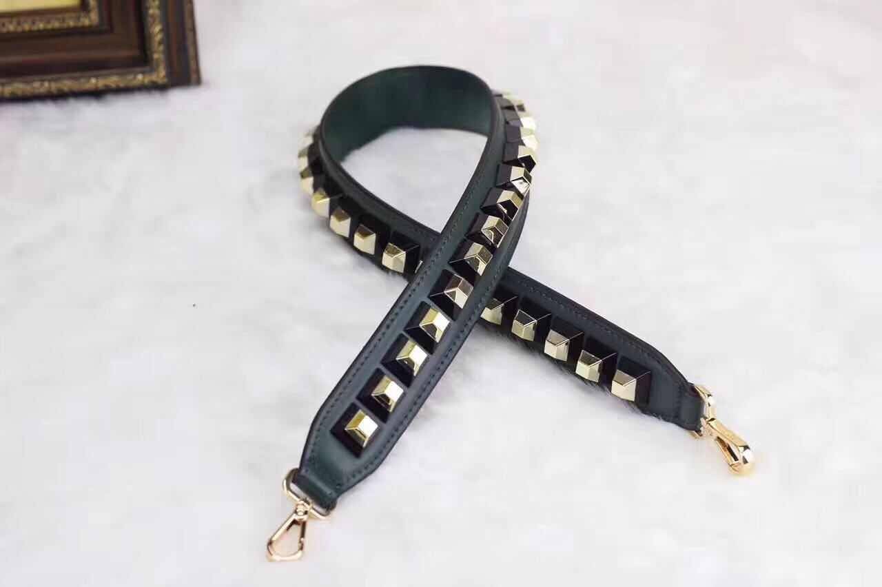 สายกระเป๋า fd bag strap สีดำ ลายสี่เหลี่ยม