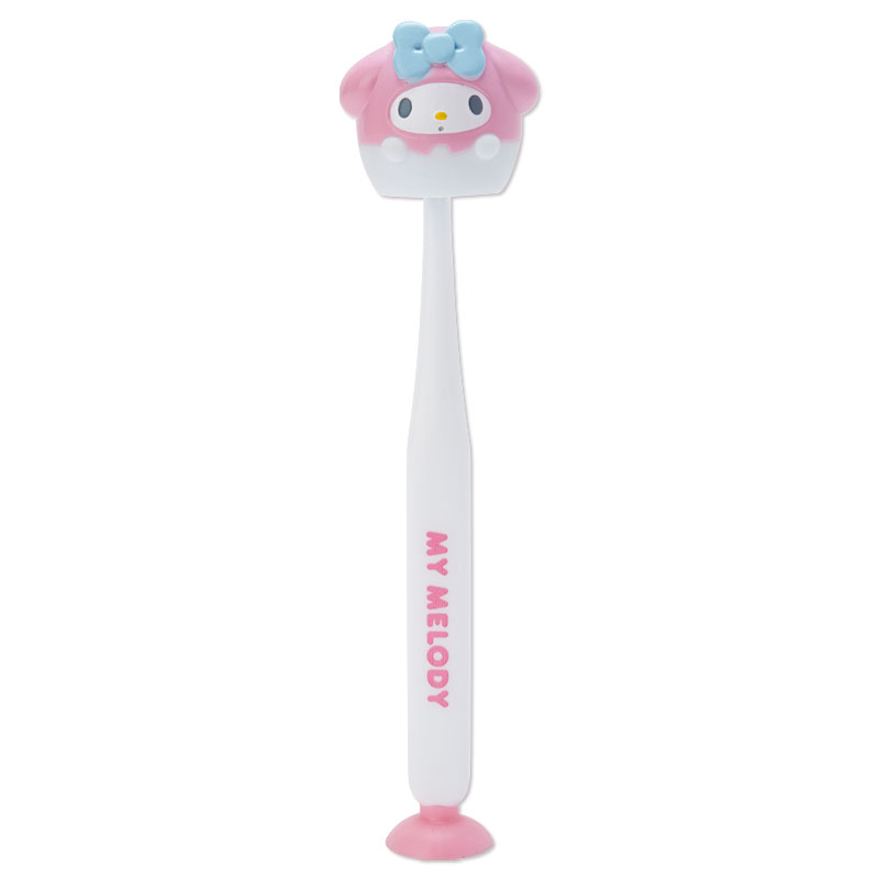 แปรงสีฟันพร้อมฝาครอบแปรงสำหรับเด็ก Sanrio My Melody Toothbrush with Suction Cup & Cap