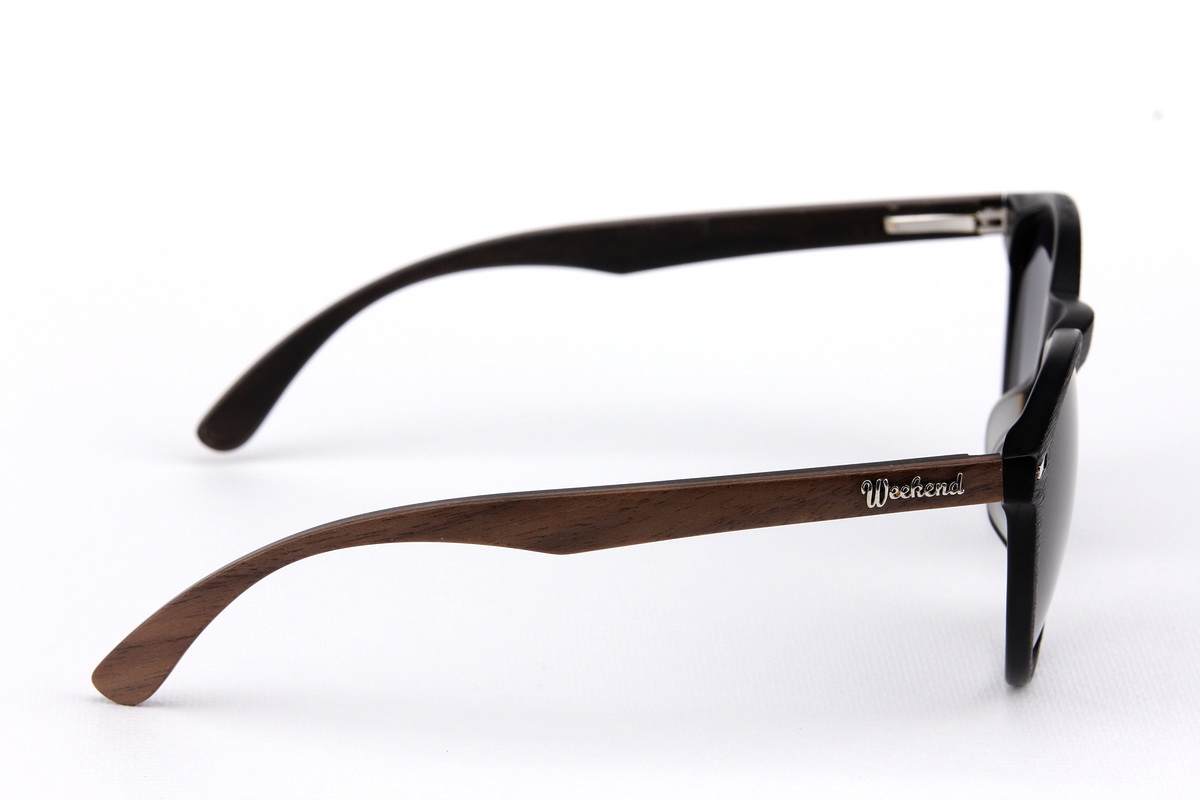 แว่นกันแดดขาไม้ Weekend Duet Collection Seoul Matte Black (Dark)