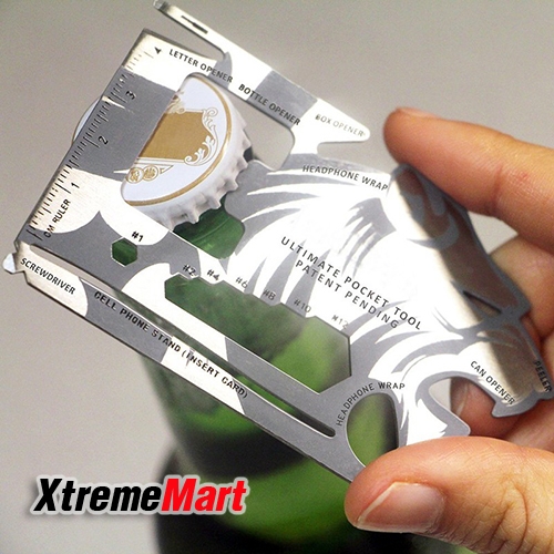 อุปกรณ์อเนกประสงค์ Tiger-shape 18 Tools in 1 Ultimate Pocket Tool Multifunction Card Knife Survival Tools