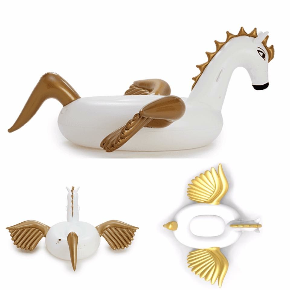 พูลโฟลทเพกาซัส Pool Float Pegasus (White & Gold)