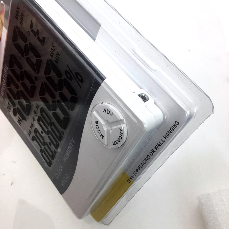 เครื่องวัดอุณหภูมิและความชื้นสัมพันธ์ พร้อมนาฬิการะบบดิจิตอล LCD Digital Electronic Temperature