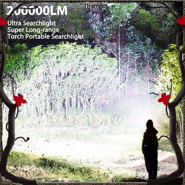 ไฟฉายสปอตไลท์ Hight Power ชาร์จแบตเตอรี่ ใช้สําหรับฉุกเฉิน กู้ภัย ดูดาว กิจกรรมกลางแจ้ง