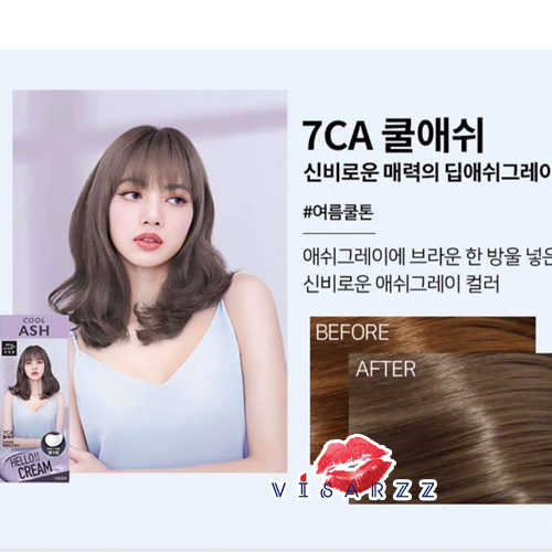 (#7CA Cool Ash) Mise en Scene Hello Bubble x Blackpink / Hello Cream ครีมเปลี่ยนสีผมสุดฮิตจากเกาหลี สีสวยชัด ทำเองได้ง่ายที่บ้าน