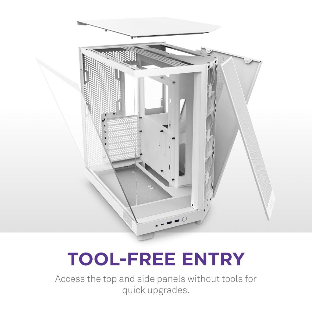 NZXT H6 FLOW BLACK / WHITE / RGB ATX PC CASE