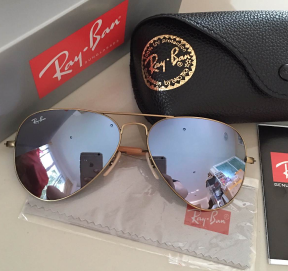 แว่น rb aivator size 58,62 mm สีม่วงอ่อน