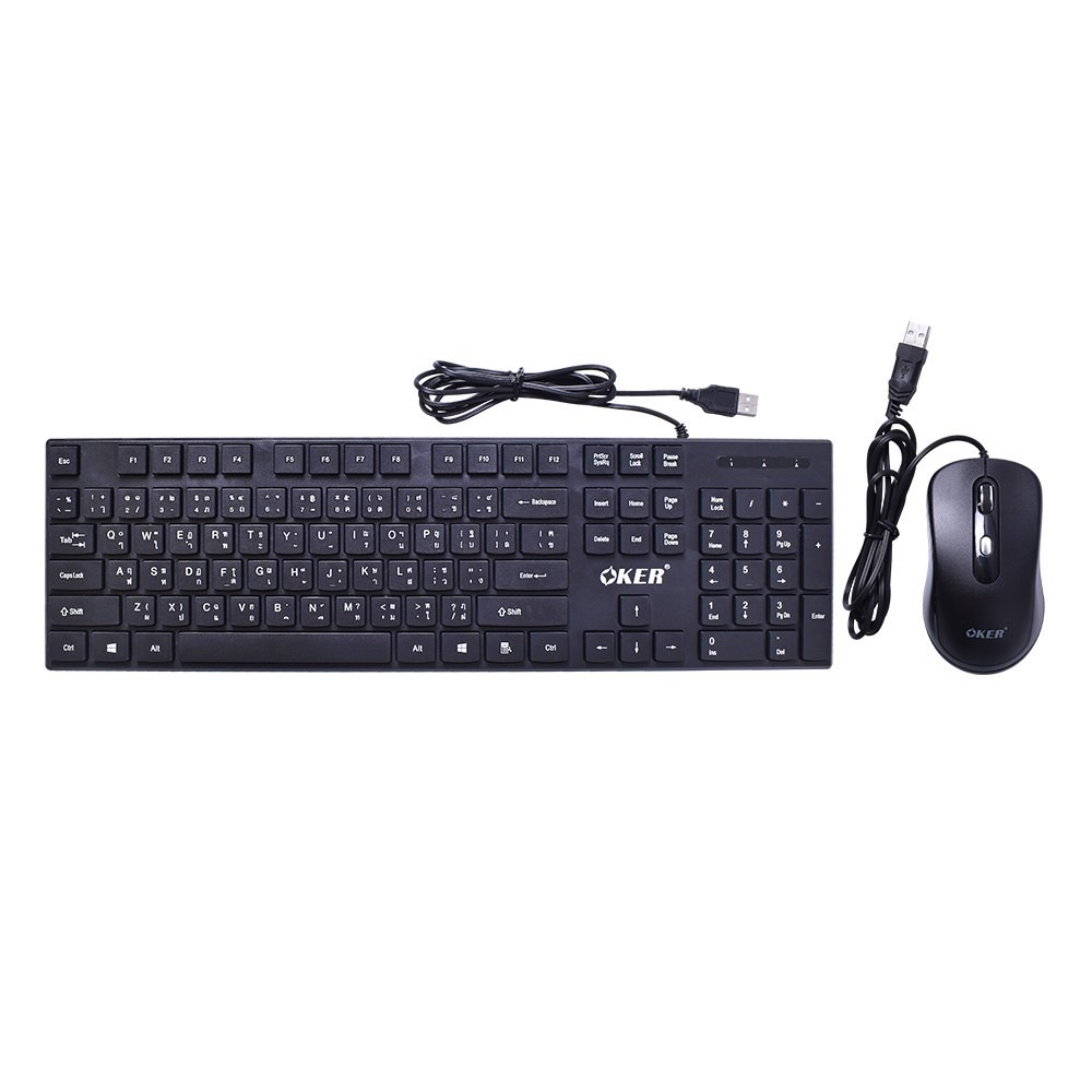 OKER KM-378 ชุดแป้นพิมพ์และเมาส์ CHOCOLATE KEYBOARD+Mouse คีย์บอร์ด+เม้าส์