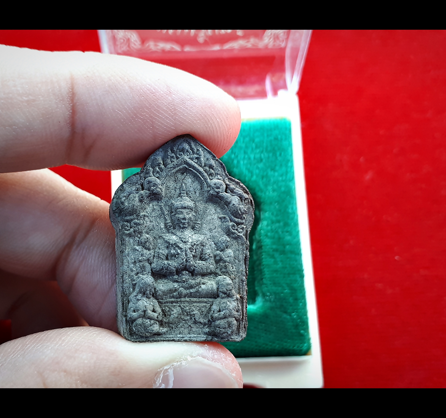 ขุนแผนรับทรัพย์ (ลูกกรอก กุมาร นางพราย ปลาตะเพียน) หลังยันต์รับทรัพย์เพิ่มทรัย์ หลวงพ่อเขียว วัดห้วยเงาะ