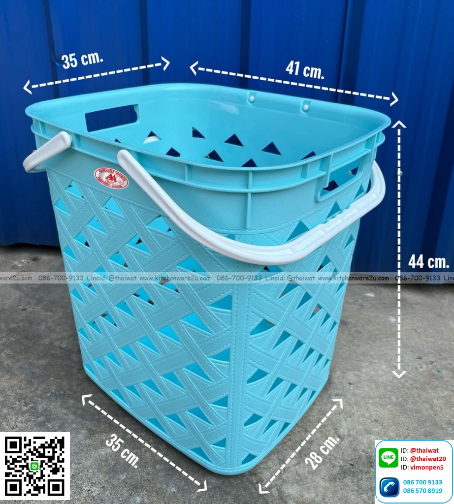 P13856 ตะกร้าหูหิ้ว (42*35*44 cm) No.503 เกรดเอ ราคาขายส่งต่อ 1 โหล: 12 ใบ: เฉลี่ย 90 บต่อใบ