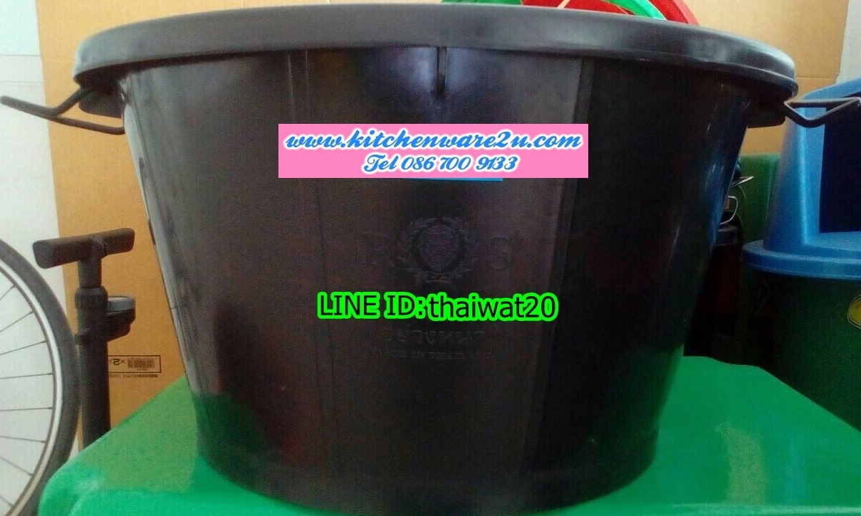 P10254 กะละมัง น.ส.6 NS สีดำ (49*49*29.5 cm) เหนียว ทน (ราคาส่งต่อ 1 โหล:12 ใบ:เฉลี่ย 62.5 บต่อใบ)