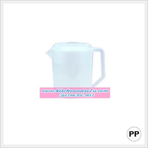 P06114 เหยือกน้ำ 1.9 ลิตร สีขาว (14.5 x 20 x 16.5 ซม) เกรดเอ No.451PP (ราคาส่งต่อ 1โหล : 12 ใบ)