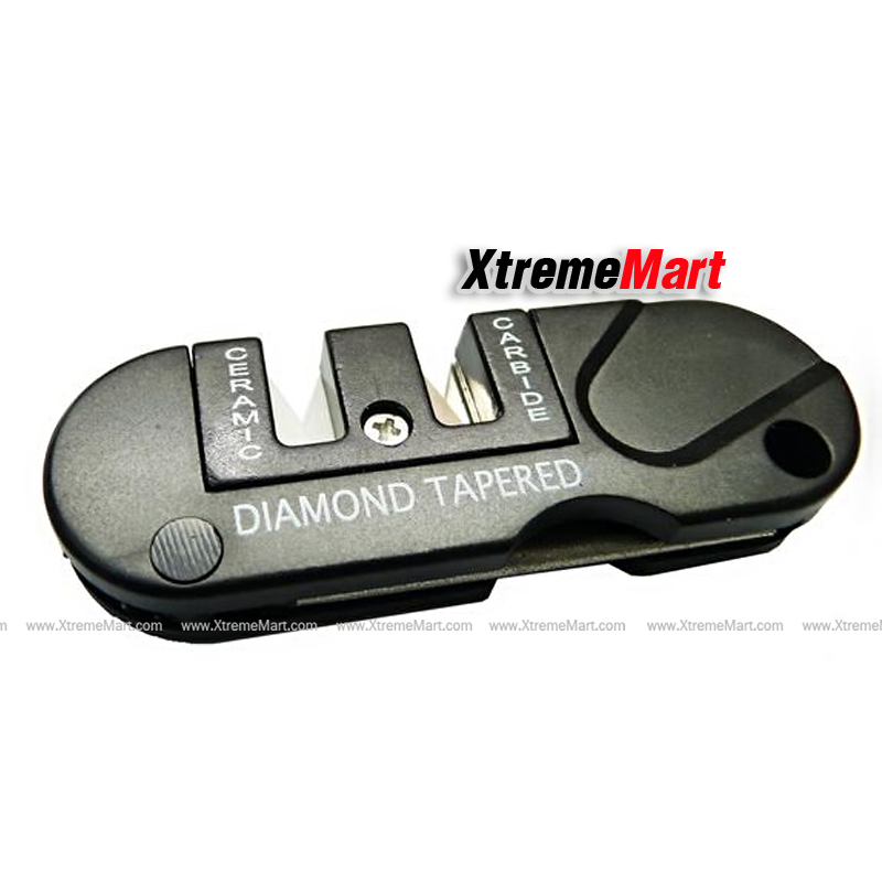 ชุดหินลับมีด ที่ลับมีดพกพา CERAMIC,CARBIDE ขนาดกระทัดรัดพกพาสะดวก มีหางหนูสำหรับลับมีดกึ่งหยักได้