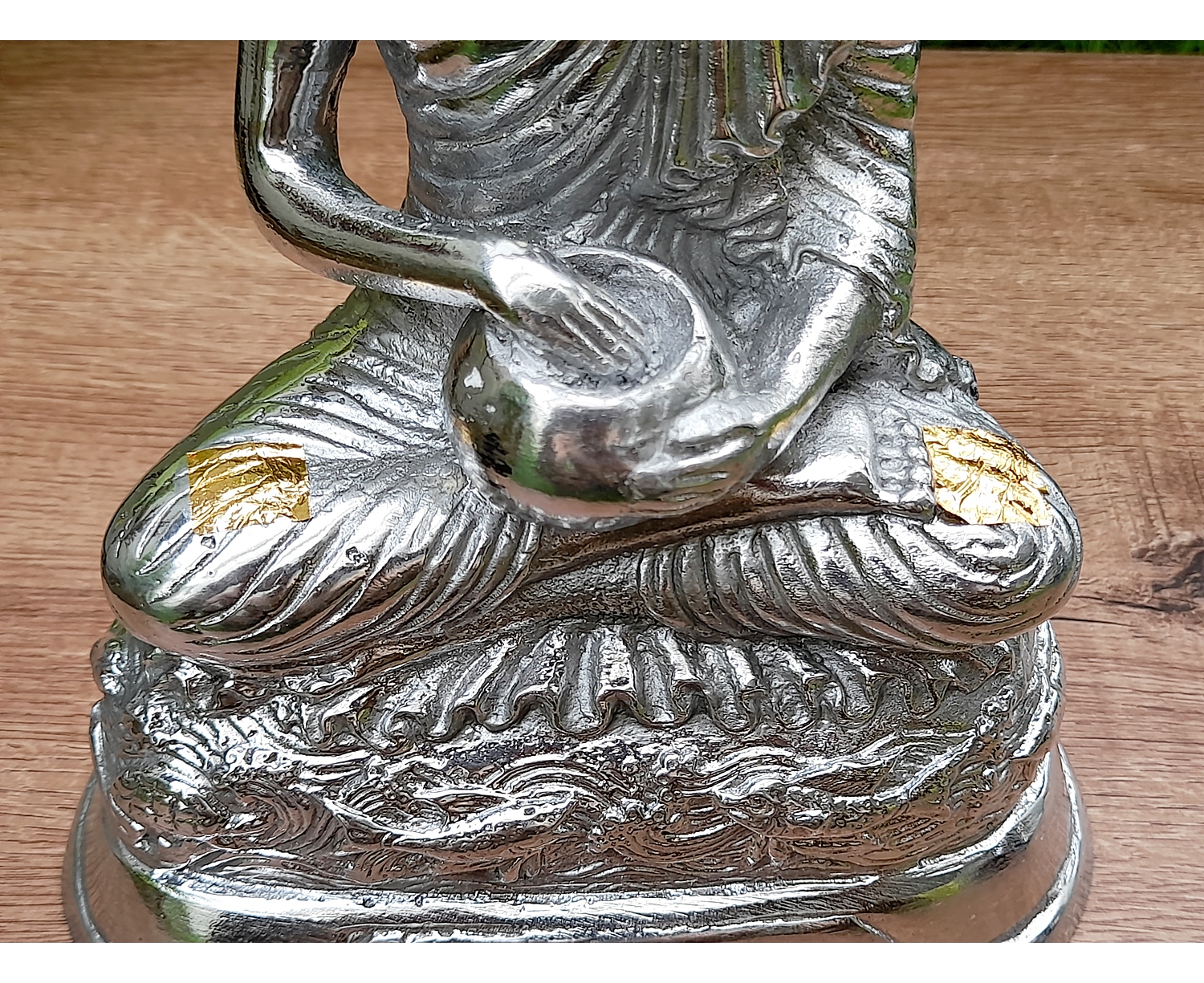 รูปหล่อ พระอุปคุต มหาลาภ ปราบมาร เนื้อโลหะแร่เงินยวง ปิดทอง4จุด ปี2549 (ขนาดตั้งบูชา หน้าตัก5นิ้ว สูง8นิ้ว) - หลวงพ่อวิชัย วัดแม่สะลาบ #รับประกันแท้ (#ปลุกเสกเข้าพิธีดีๆหลายพิธี ระยะเวลาเกือบ10ปี)