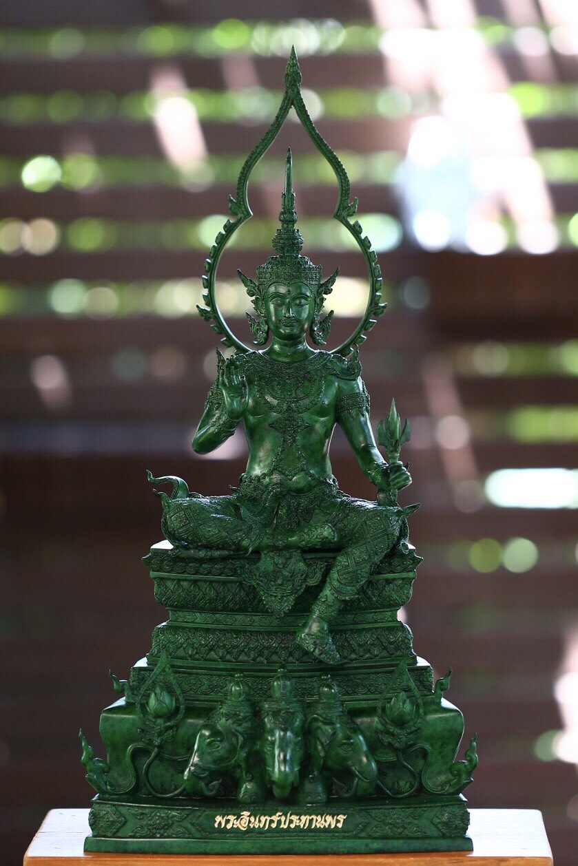 รูปหล่อ ท่านปู่พระอินทร์ ปางพระทานพร เนื้อโลหะทองเหลือง (สูง18-20นิ้ว ฐานกว้าง10นิ้ว)