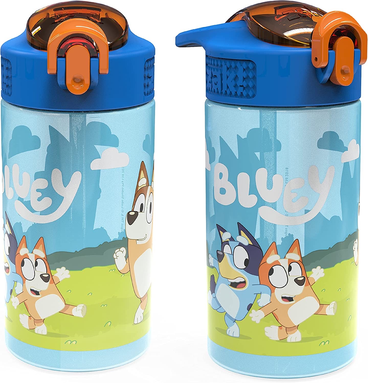 กระติกน้ำพร้อมหลอดดื่มสำหรับเด็ก Zak! Bluey & Friends 16 Oz. Reusable Water Bottle with Straw