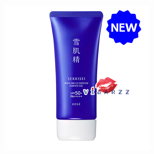 (รุ่นใหม่ Gel ไซส์จริง 90g) Kose Sekkisei Skincare UV Defense Essence Gel SPF50+ PA++++ กันแดดโคเซ่ กันน้ำกันเหงื่อ ปกป้องผิวจากรังสี UVA,UVB เนื้อเจลแตกตัวเป็นน้ำ สดชื่น สบายผิว และ Clarity Powder ที่ช่วยให้ผิวกระจ่างใสขึ้นทันที บำรุงผิวด้วยสารความงามจาก