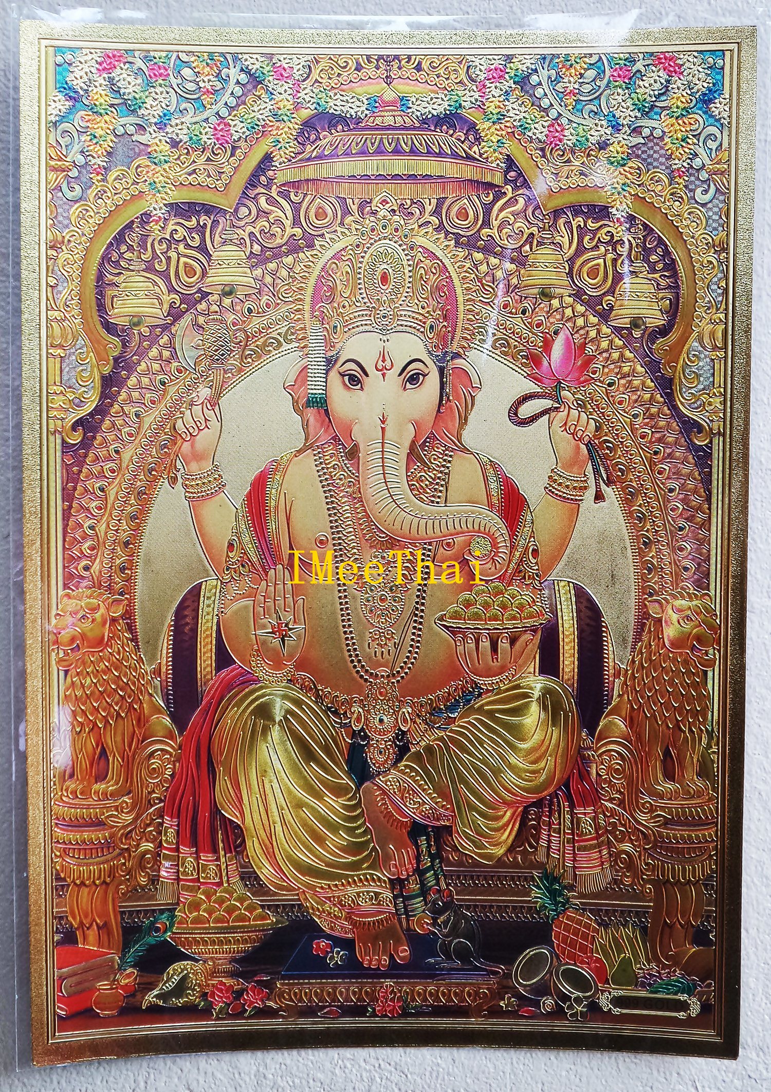 รูปภาพแผ่นทอง พระพิฆเนศ พระศิวะ พระแม่อุมา พระแม่กาลี ปางต่างๆ แผ่นทองพิมพ์ลายนูน 2หน้า (ขายปลีก ขายส่ง)