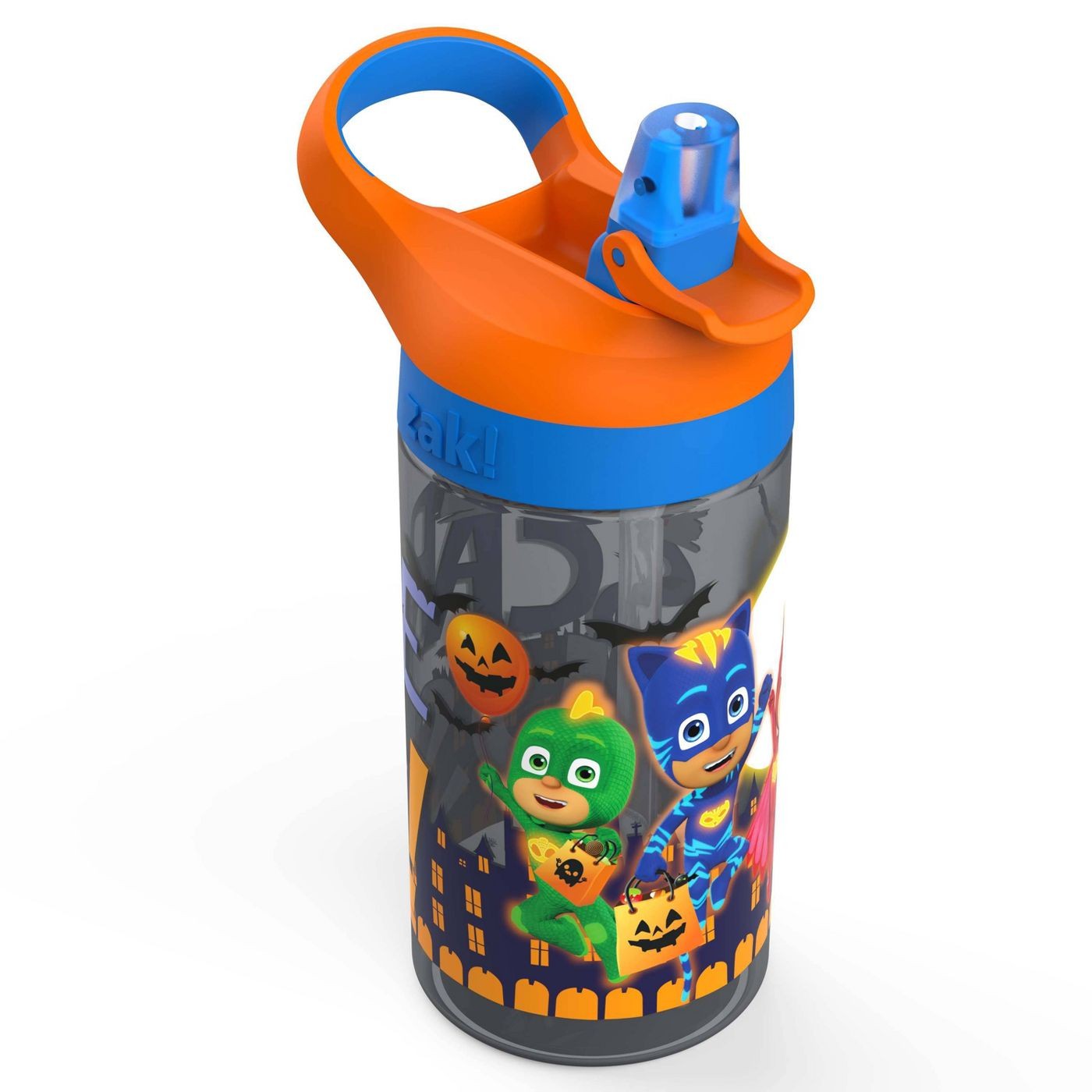 กระติกน้ำพร้อมหลอดดื่มสำหรับเด็ก Zak! PJ Masks 16 Oz. Halloween Water Bottle