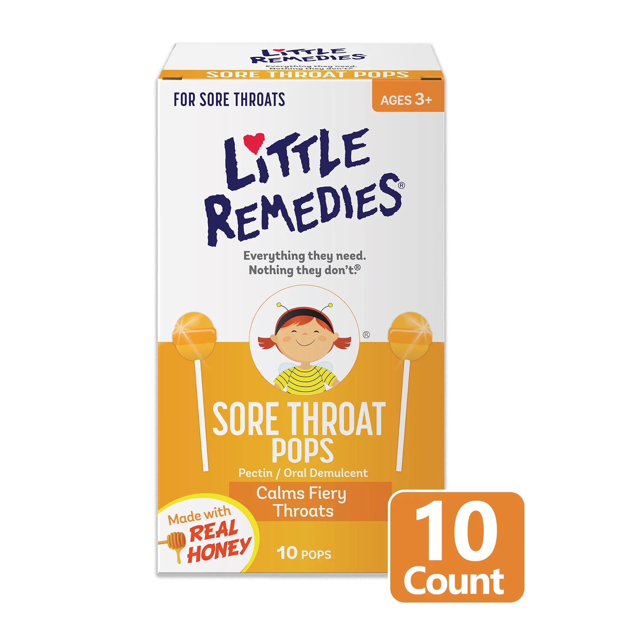 อมยิ้มลดอาการไอและระคายคอสำหรับเด็ก Little Remedies Sore Throat Pops