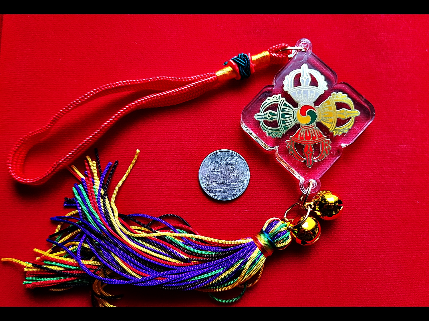 วัชระ (กิมกังซู่) (เคลือบเรซิ่นใส) แบบแขวนบูชา - (เข้าพิธีปลุกเสกแล้ว)