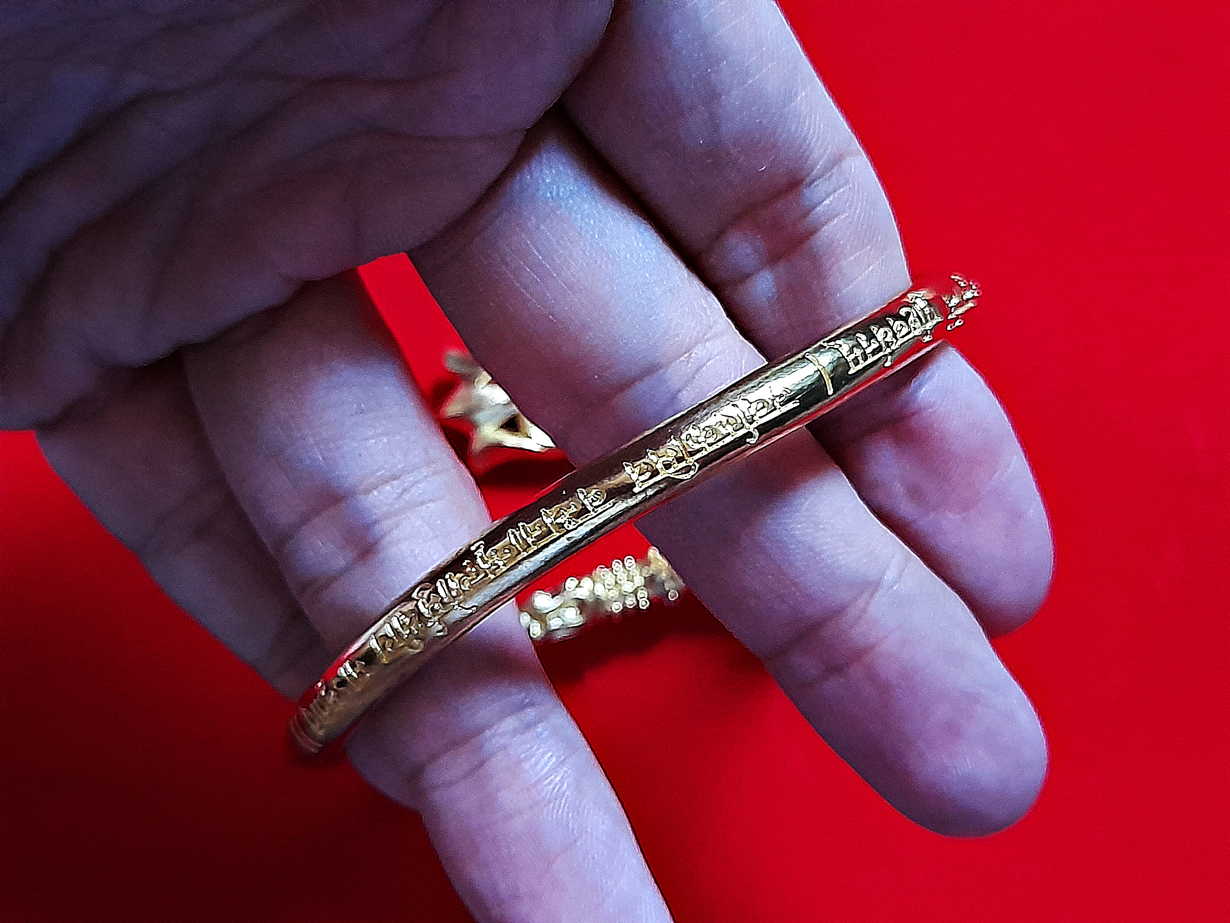 กำไล ข้อมือ ตรีศูล พระศิวะ (ขนาดฟรีไซด์ ปรับขนาดได้) เนื้อทองเหลือง