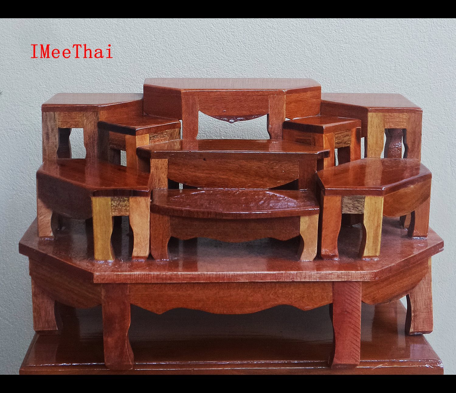 โต๊ะหมู่บูชา โต๊ะวาง พระเครื่องวัตถุมงคล ขนาดเล็ก ( ขนาด กว้างxยาวxสูง 20x34x20 ซม. )