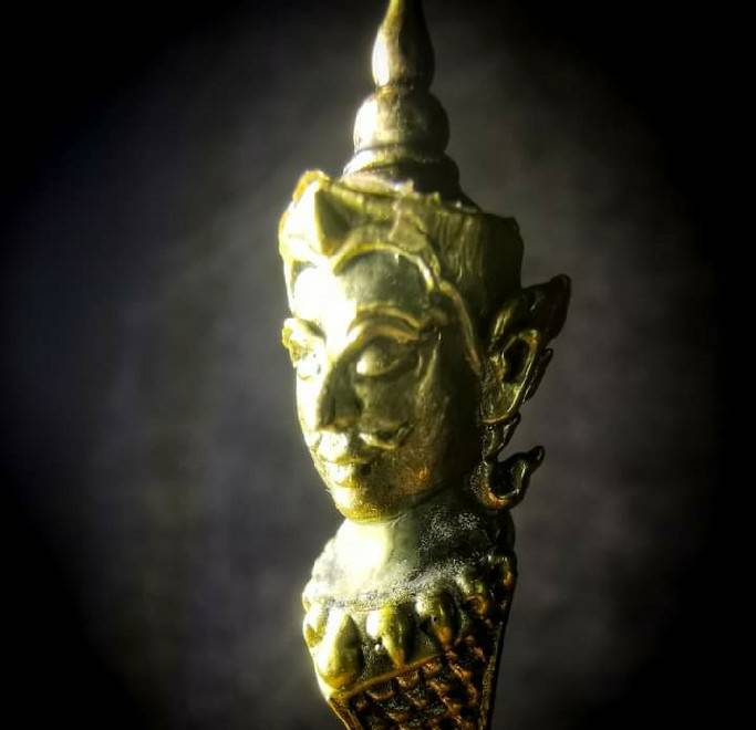 มีดหมอท้าววิรูปักษ์ (ท้าววิรูปักษ์ เทวดาผู้เป็นใหญปกครองพญานาค) หล่อนำฤกษ์ เนื้อสัตตะโลหะ (พิเศษ(เฉพาะหล่อนำฤกษ์)) ปี2564 #รับประกันแท้ - หลวงพ่อหนุน วัดพุทธโมกข์