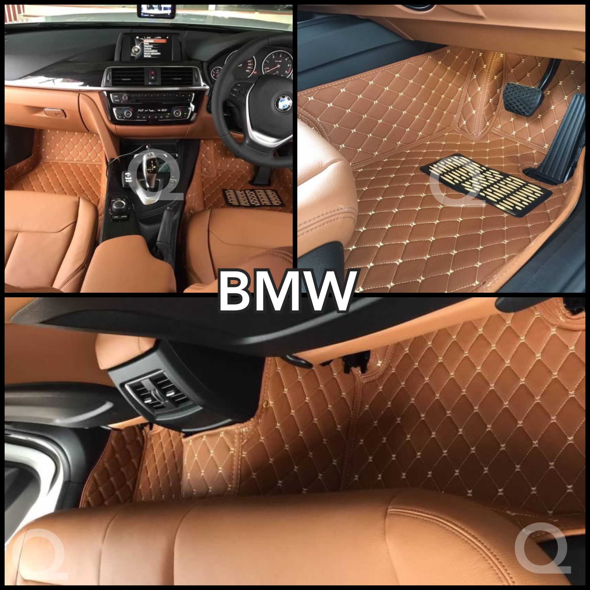 พรม6D พรีเมี่ยม BMW รุ่น F30 รุ่นหนา แท้ ตรงรุ่น เข้ารูป พรมรถยนต์ ฟรีแถม3อย่าง
