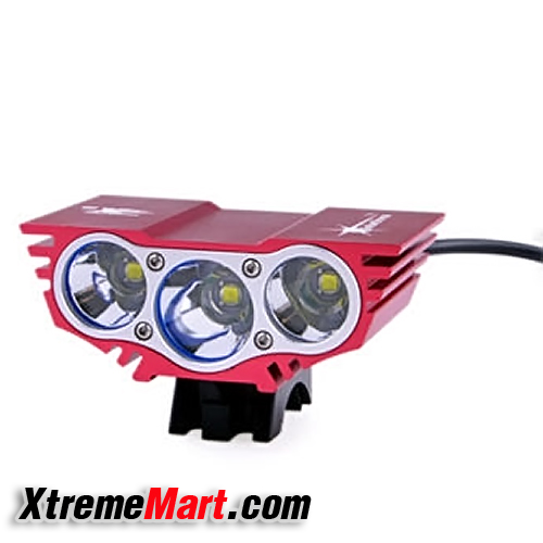 ไฟฉายติดจักรยาน SolarStorm X3 สีแดง