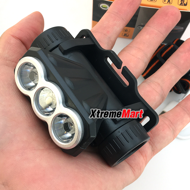ไฟฉายคาดหัว SQ-813 หลอด LED * 3หลอด USB Rechargeable Mini Headlight