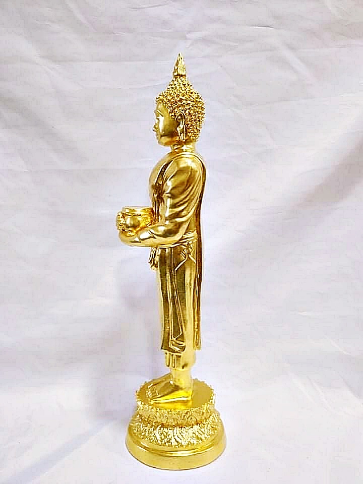 รูปหล่อ หลวงพ่อไหลมาเทมา(พระพุทธรูป สมเด็จองค์ปฐม ปาง อุ้มบาตร) เนื้อเรซิ่นใส(ปิดทอคำแท้) - (เข้าพิธีปลุกเสกที่ วัดพันท้ายนรสิงห์) ปี2562