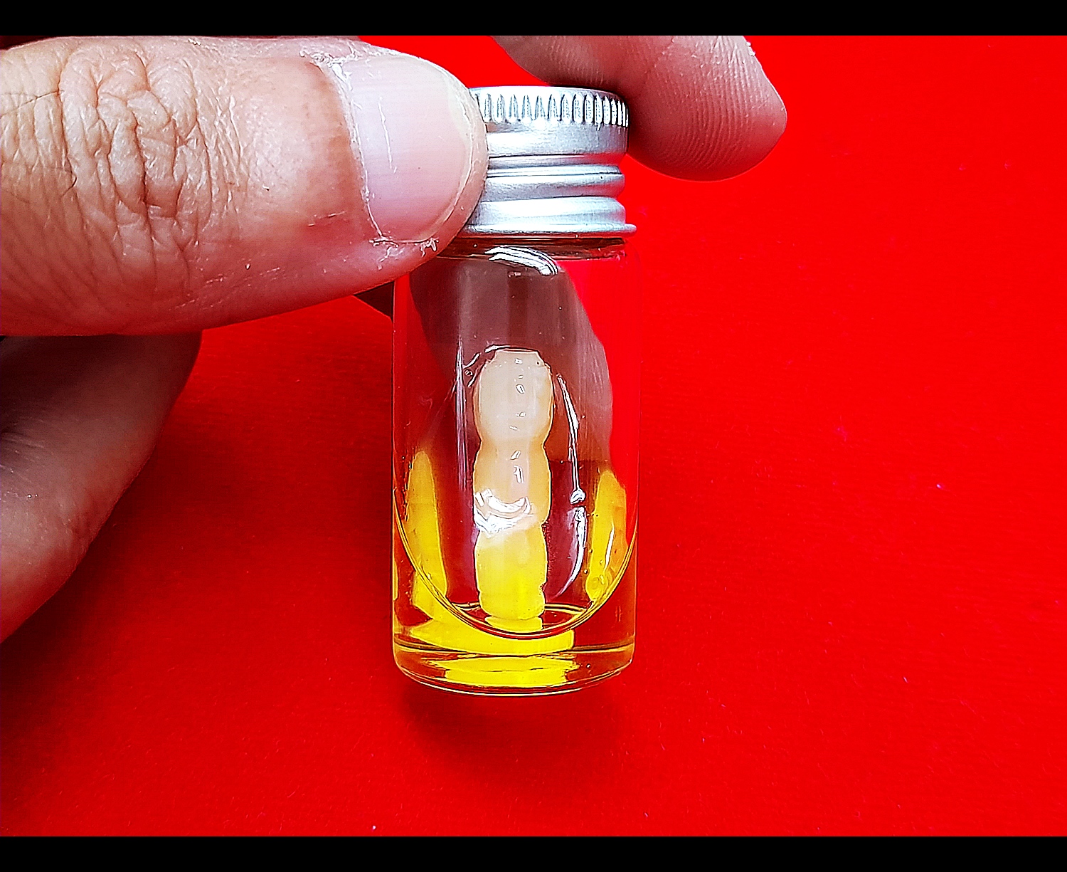 กุมารบังเกิดทรัพย์ เนื้อกระดูกวัว (แช่น้ำมันจันทร์) รุ่นแรก ปี2564 #รับประกันแท้