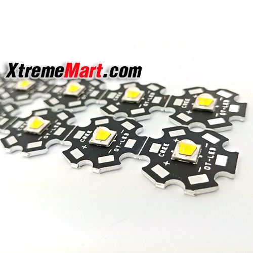 หลอดแสงเหลืองส้ม LED CREE XM-L2 10W Warm White 3000K with 20mm Heatsink For Flashlight