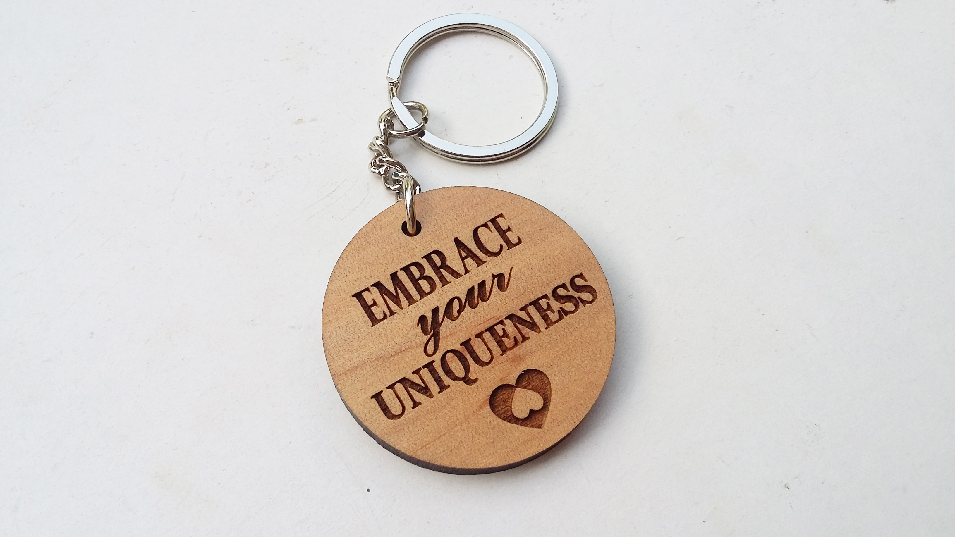 พวงกุญแจไม้ พวงกุญแจไม้ใส่ข้อความ