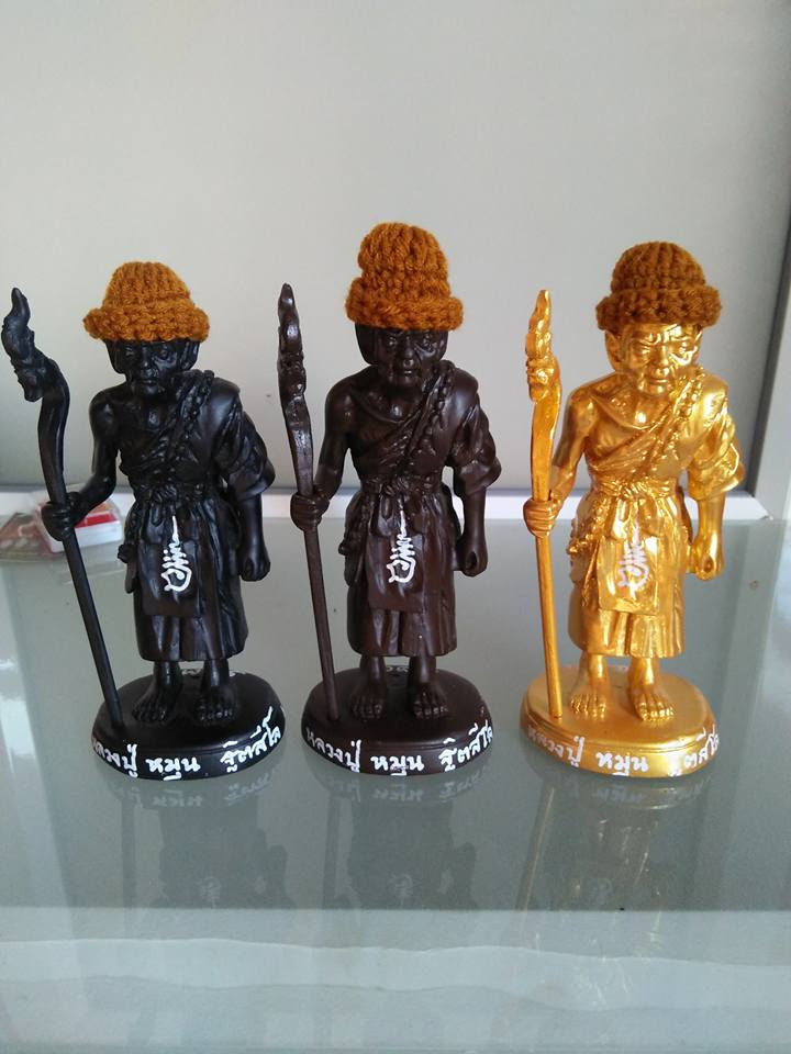 รูปหล่อ หลวงปู่หมุน วัดบ้านจาน (ขนาด6.5นิ้ว) เนื้อแร่เหล็กน้ำพี้ รุ่นปัญจะเศรษฐี ปี2560 #รับประกันแท้