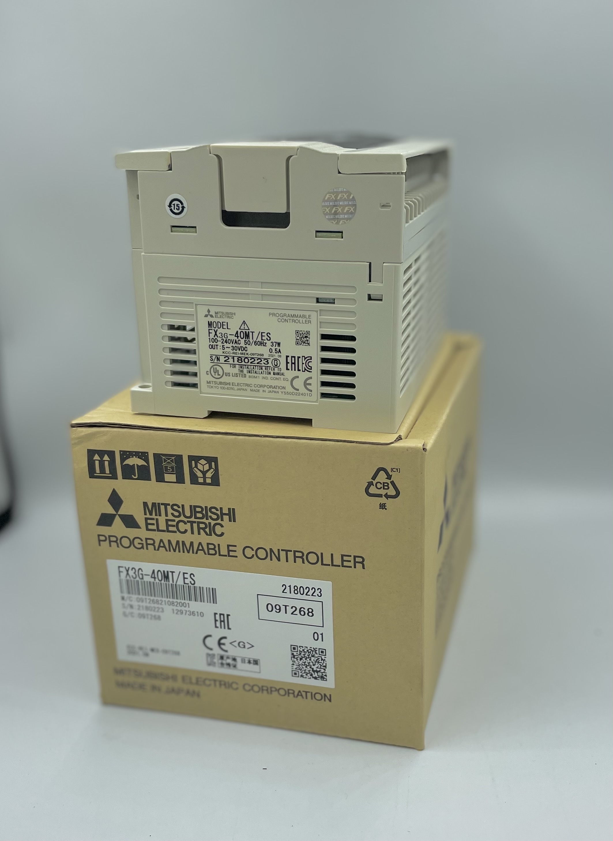 MITSUBISHI PLC MODEL:FX3G-40MT/ES-A 24 Inputs, 16 Outputs, Transistor