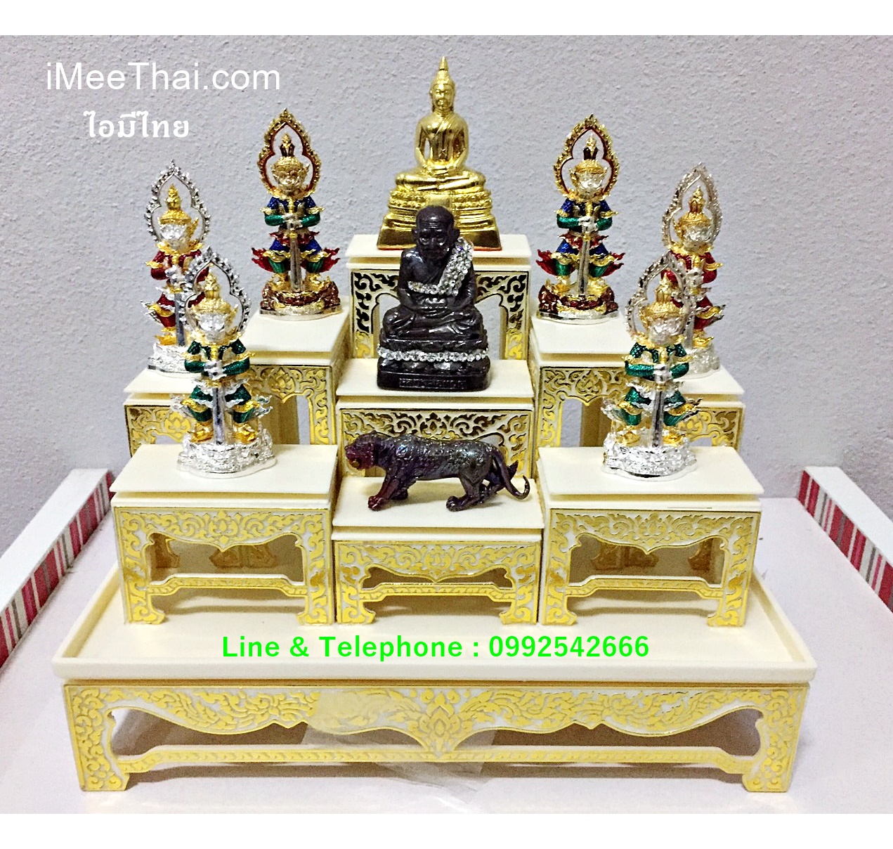 ตู้โชว์ แบบ ตู้ครอบแก้ว - โต๊ะหมู่บูชา (กว้าง11xยาว19xสูง24 ซม) - ( พระเครื่อง วัตถุมงคล ขนาดเล็ก กระทัดรัด)