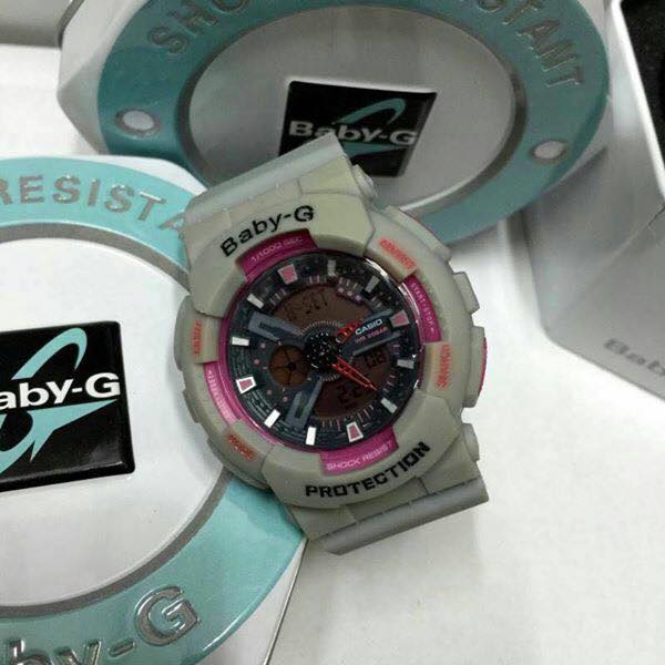นาฬิกา Casio Baby-g เกรด AAA สีเทาปัดสีดำสวยทนระบบเหมือนจริงสุดๆ