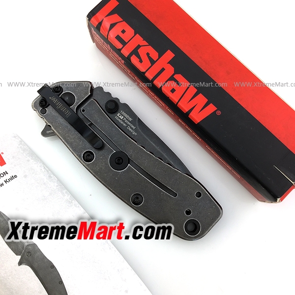 มีดพับ Kershaw 1556 BW Cryo II Knife Steel Blade 8Cr13MoV Blackwash Steel Handle 1556BW