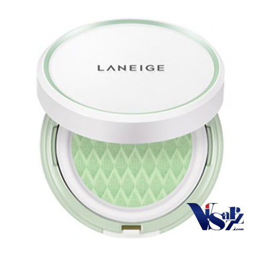 (ลดพิเศษ 45%) Laneige Skin Veil Base Cushion SPF22 PA++ No.60 Light Green คุชชั่นเบสหน้าผ่อง สีเขียวช่วยอำพรางรอยแดงจากสิวและแผลเป็น ตลับจริง + รีฟิล ปริมาณ 15 x 2 กรัม