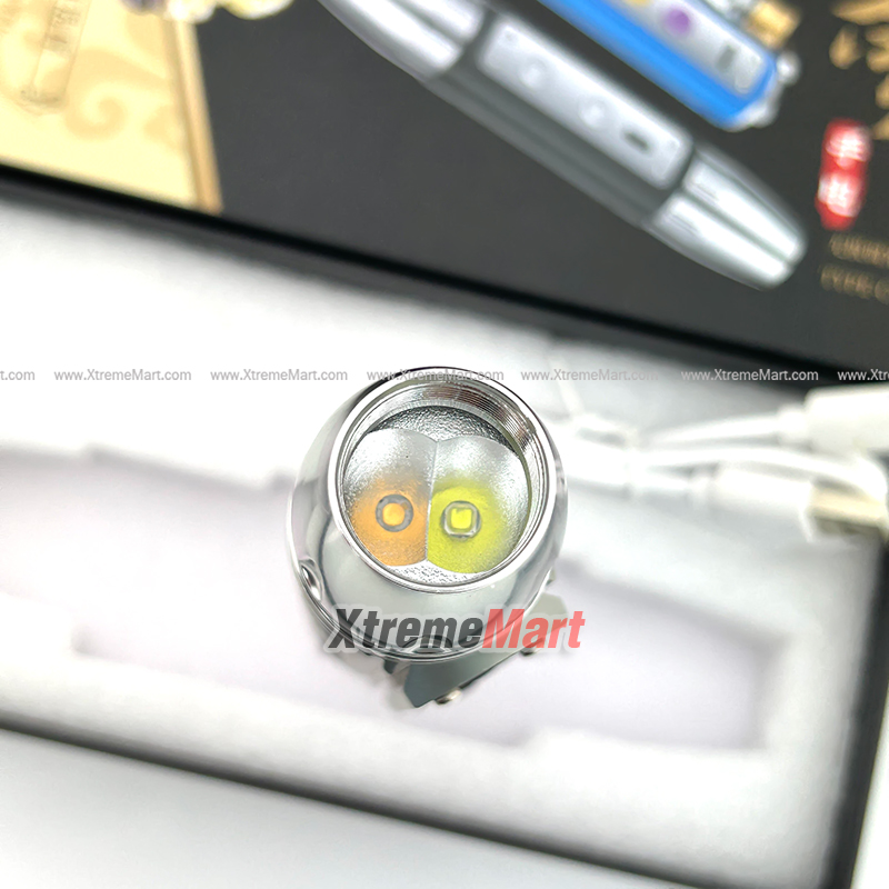 ไฟฉายส่องอัญมณี Ultrafire-S87 UV/Yellow Light Gem Jewelry Torch Jade Appraisal Flashlight (Silver)